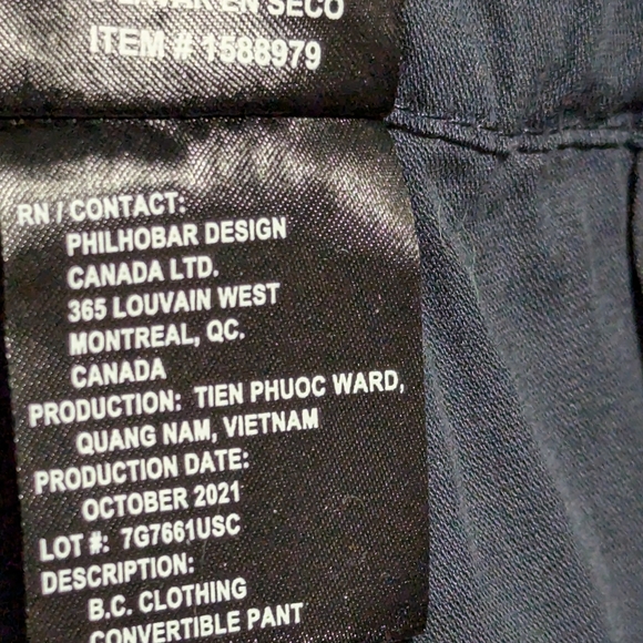 BC Clothing Men's Convertible Navy Blue Pant Size XLX32 Cargo Belted. - Picture 11 of 12